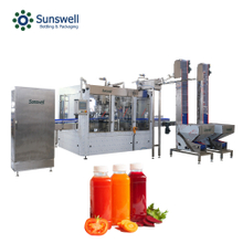Venta caliente 3 en 1 máquina de rellenar del jugo de fruta para la línea completa de la producción