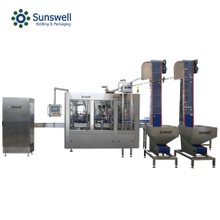 Máquina llenadora de agua embotellada, línea de producción completa para jugos y bebidas carbonatadas