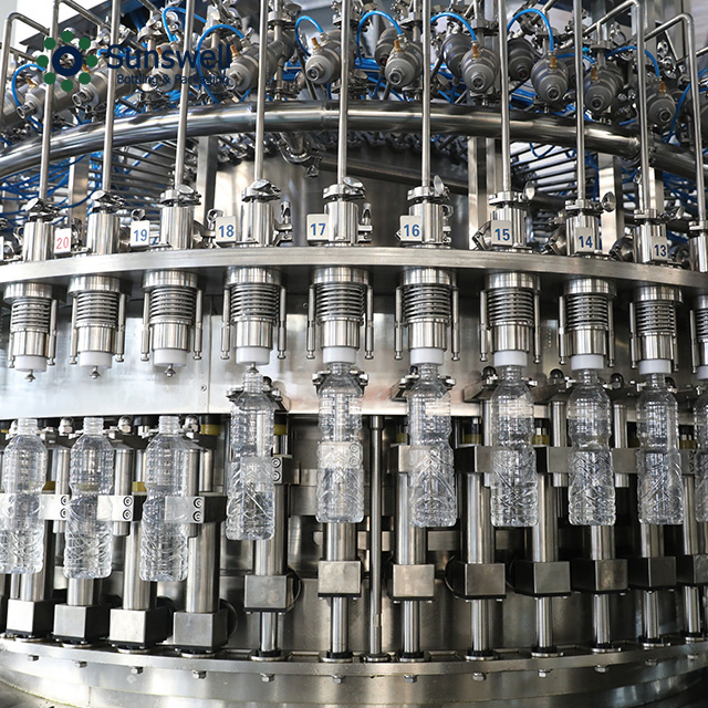 Línea de producción automática de equipos de máquina llenadora y taponadora de botellas de PET de agua 3 en 1