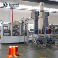 Línea de producción automática de máquinas de llenado de líquidos y jugos de bebidas