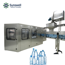 Máquina de llenado de botellas de agua potable/mineral/pura rotativa completamente automática para PET Sunswell