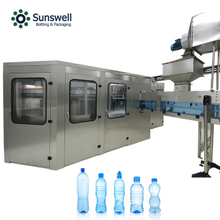 Máquina de llenado de agua pura mineral, botella de PET de tipo rotativo completamente automática, precio de equipo de planta embotelladora