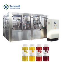 Máquina de llenado en caliente de bebidas naturales, línea de producción de jugo uht