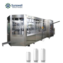 Línea de producción de bebidas carbonatadas Precio de la máquina de llenado de latas de bebidas y refrescos