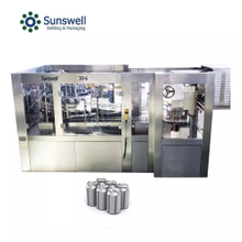 Máquina de sellado de llenado de latas de aluminio de cerveza artesanal automática/línea de equipo de enlatado de cerveza