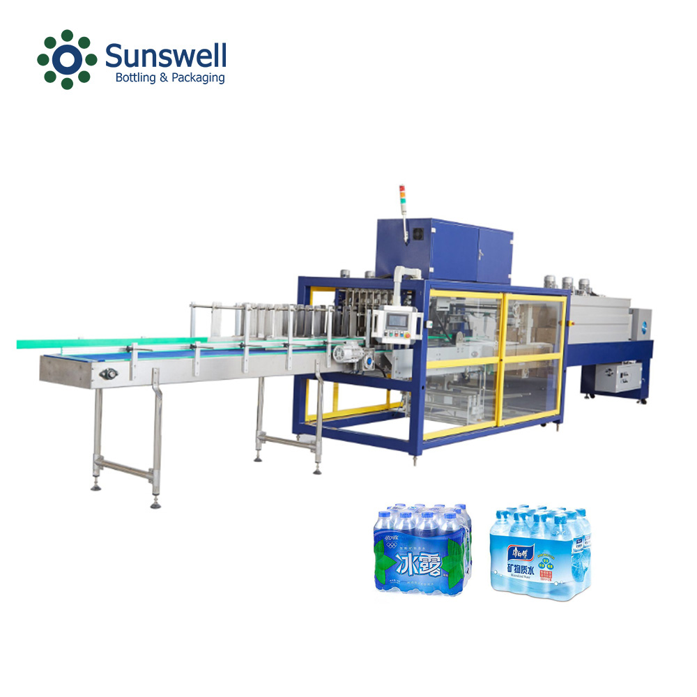 Automatic Plastic Bottle Shrink Wrapping Machine High Speed Shrink Wrapping Machine